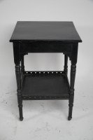 Aesthetic Movement Ebonised Walnut Two-Tier Side Table c.1880 - Thumbnail 5