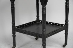 Aesthetic Movement Ebonised Walnut Two-Tier Side Table c.1880 - Thumbnail 14
