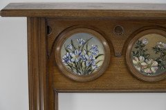 Dr. C. Dresser for Barnard, bishop & Barnard. An Aesthetic Movement Fireplace with Linthorpe Pottery Circular Plaques - Thumbnail 4