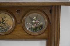 Dr. C. Dresser for Barnard, bishop & Barnard. An Aesthetic Movement Fireplace with Linthorpe Pottery Circular Plaques - Thumbnail 7