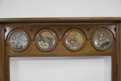 Dr. C. Dresser for Barnard, bishop & Barnard. An Aesthetic Movement Fireplace with Linthorpe Pottery Circular Plaques - Thumbnail 3