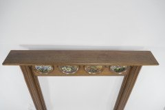 Dr. C. Dresser for Barnard, bishop & Barnard. An Aesthetic Movement Fireplace with Linthorpe Pottery Circular Plaques - Thumbnail 2