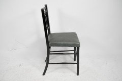 E. W. Godwin, Style Of, anglo-Japanese Ebonised Side Chair with Leather Seat - Thumbnail 4
