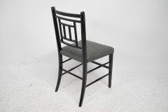 E. W. Godwin, Style Of, anglo-Japanese Ebonised Side Chair with Leather Seat - Thumbnail 18