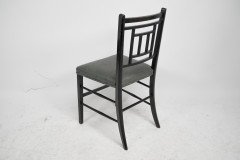 E. W. Godwin, Style Of, anglo-Japanese Ebonised Side Chair with Leather Seat - Thumbnail 20