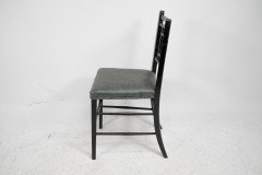 E. W. Godwin, Style Of, anglo-Japanese Ebonised Side Chair with Leather Seat - Thumbnail 5