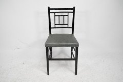 E. W. Godwin, Style Of, anglo-Japanese Ebonised Side Chair with Leather Seat - Thumbnail 2