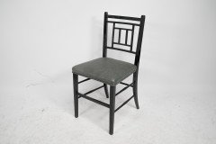 E. W. Godwin, Style Of, anglo-Japanese Ebonised Side Chair with Leather Seat - Thumbnail 3