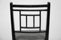 E. W. Godwin, Style Of, anglo-Japanese Ebonised Side Chair with Leather Seat - Thumbnail 21