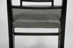 E. W. Godwin, Style Of, anglo-Japanese Ebonised Side Chair with Leather Seat - Thumbnail 22