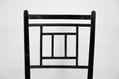 E. W. Godwin, Style Of, anglo-Japanese Ebonised Side Chair with Leather Seat - Thumbnail 6