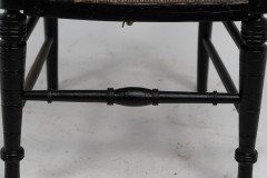 E. W. Godwin Style Anglo-Japanese Rush Seat Ebonised Side Chair - Thumbnail 11