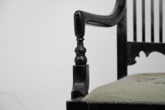 Liberty & Co., an Aesthetic Movement Moorish Low Armchair with Mashrabiya Turnings - Thumbnail 9