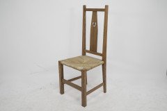 M. H. Baillie Scott Attributed, Arts & Crafts Oak Pierced-Back Chair - Thumbnail 3