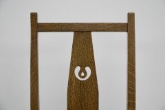 M. H. Baillie Scott, attributed. An Arts & Crafts Oak Chair with Pierced Decoration - Thumbnail 7