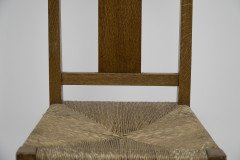 M. H. Baillie Scott Attributed, Arts & Crafts Oak Pierced-Back Chair - Thumbnail 9