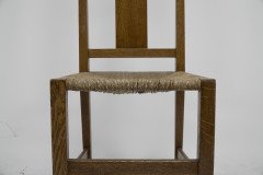 M. H. Baillie Scott Attributed, Arts & Crafts Oak Pierced-Back Chair - Thumbnail 13