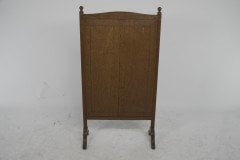 Selwyn Image for the Century Guild. A Rare Arts & Crafts Oak & Floral Embroidery Fire Screen with Stylized Foxgloves - Thumbnail 3