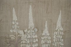 Selwyn Image for the Century Guild. A Rare Arts & Crafts Oak & Floral Embroidery Fire Screen with Stylized Foxgloves - Thumbnail 6
