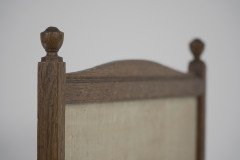 Selwyn Image for the Century Guild. A Rare Arts & Crafts Oak & Floral Embroidery Fire Screen with Stylized Foxgloves - Thumbnail 7