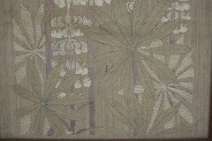 Selwyn Image for the Century Guild. A Rare Arts & Crafts Oak & Floral Embroidery Fire Screen with Stylized Foxgloves - Thumbnail 8