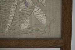 Selwyn Image for the Century Guild. Rare Arts & Crafts Oak & Floral Embroidery Fire Screen with Stylised Foxgloves - Thumbnail 11