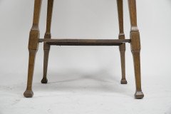 Liberty & Co., attributed. An Arts & Crafts Oak Two-tier Side Table with a Moorish Apron Underneath the Top - Thumbnail 11
