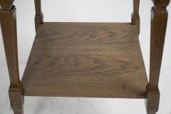 Liberty & Co., attributed. An Arts & Crafts Oak Two-tier Side Table with a Moorish Apron Underneath the Top - Thumbnail 14