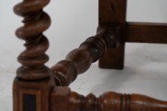 E. W. Godwin Attributed, for William Watt, probably. Oak Shakespeare Armchair with Carved & Marquetry Decoration - Thumbnail 17