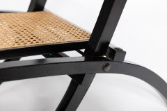 E. W. Godwin Style Of. Aesthetic Movement Ebonized Folding Chair with New Cane Seat - Thumbnail 14