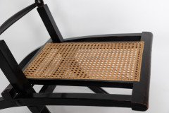 E. W. Godwin Style, Aesthetic Movement Ebonised Folding Chair with Cane Seat - Thumbnail 12