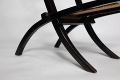 E. W. Godwin Style Of. Aesthetic Movement Ebonized Folding Chair with New Cane Seat - Thumbnail 18