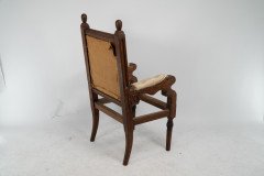George Edmund Street. A Gothic Revival Oak Armchair Designed for the Judges for the Royal Courts of Justice to Reupholster - Thumbnail 15
