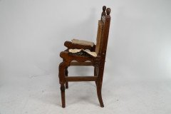 George Edmund Street. A Gothic Revival Oak Armchair Designed for the Judges for the Royal Courts of Justice to Reupholster - Thumbnail 4