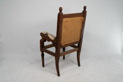 George Edmund Street. A Gothic Revival Oak Armchair Designed for the Judges for the Royal Courts of Justice to Reupholster - Thumbnail 17