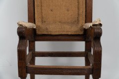 George Edmund Street. A Gothic Revival Oak Armchair Designed for the Judges for the Royal Courts of Justice to Reupholster - Thumbnail 9