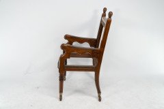 George Edmund Street. A Gothic Revival Walnut Armchair Designed for the Judges for the Royal Courts of Justice in Fleet St. London to Reupholster 2 - Thumbnail 4