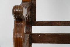 George Edmund Street. A Gothic Revival Walnut Armchair Designed for the Judges for the Royal Courts of Justice in Fleet St. London to Reupholster 2 - Thumbnail 10