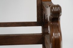 George Edmund Street. A Gothic Revival Walnut Armchair Designed for the Judges for the Royal Courts of Justice in Fleet St. London to Reupholster 2 - Thumbnail 11