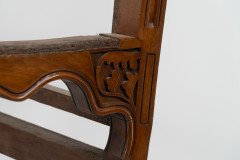 George Edmund Street. A Gothic Revival Walnut Armchair Designed for the Judges for the Royal Courts of Justice in Fleet St. London to Reupholster 2 - Thumbnail 12