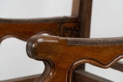 George Edmund Street. A Gothic Revival Walnut Armchair Designed for the Judges for the Royal Courts of Justice in Fleet St. London to Reupholster 2 - Thumbnail 13