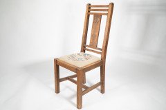 Liberty & Co., Arts & Crafts Oak Chair with Carved Rose Decoration to the Back - Thumbnail 8