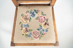 Liberty & Co., Arts & Crafts Oak Chair with Carved Rose Decoration to the Back - Thumbnail 13