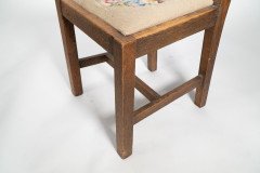 Liberty & Co., Arts & Crafts Oak Chair with Carved Rose Decoration to the Back - Thumbnail 15
