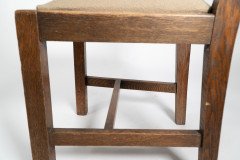 Liberty & Co., Arts & Crafts Oak Chair with Carved Rose Decoration to the Back - Thumbnail 16