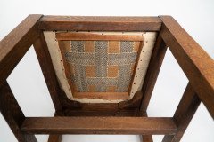 Liberty & Co., An Arts & Crafts Oak Chair with Carved Rose Decoration to the Back - Thumbnail 17