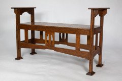 Shapland & Petter. A Good Arts & Crafts Oak Double Piano Stool or Window Seat - Thumbnail 4