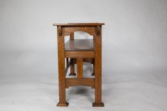 Shapland & Petter. A Good Arts & Crafts Oak Double Piano Stool or Window Seat - Thumbnail 5