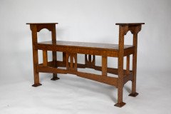 Shapland & Petter. A Good Arts & Crafts Oak Double Piano Stool or Window Seat - Thumbnail 6
