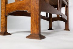 Shapland & Petter. A Good Arts & Crafts Oak Double Piano Stool or Window Seat - Thumbnail 9